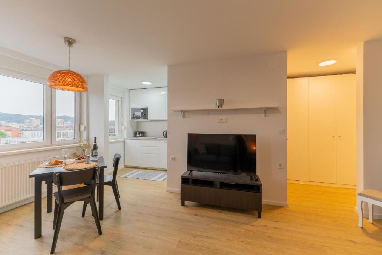 Elegant Tour As Studio Gilly With Open Views And A Balcony In The Center Любляна Экстерьер фото